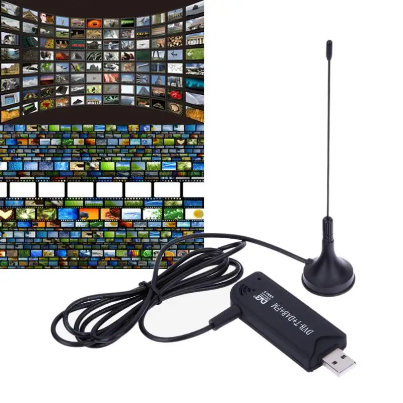 ALLOYSEED USB2.0 цифровой DVB-T SDR+ DAB+ FM ТВ тюнер приемник SDR tv Stick RTL2832U+ FC0012 запись цифрового видео в реальном времени