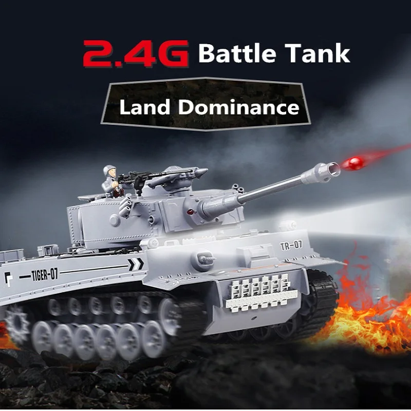 Немецкий Леопард 2A6 Военный танк на радиоуправлении 47 см 1:18 2 4G пульт