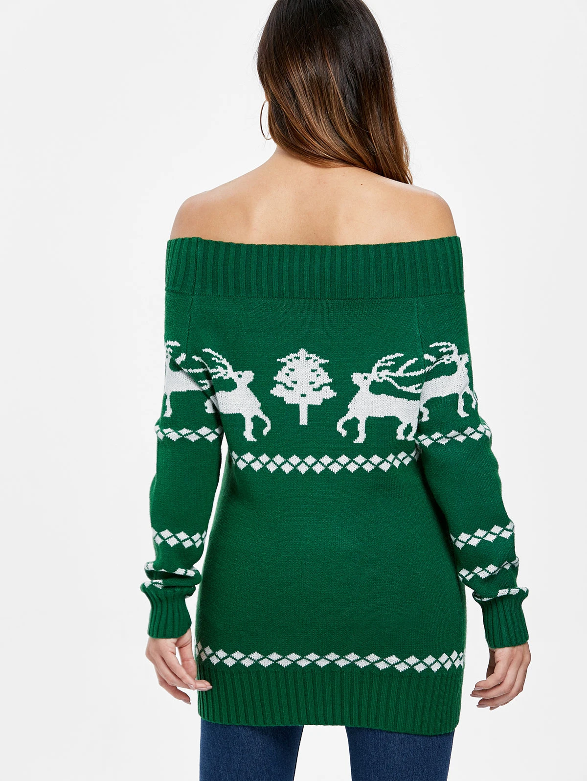 Wipalo Sexy Off Shoulder Oversized Knitted Sweater Women Black Green Autumn Winter Jumper Femme Slash Christmas Pullover | Женская