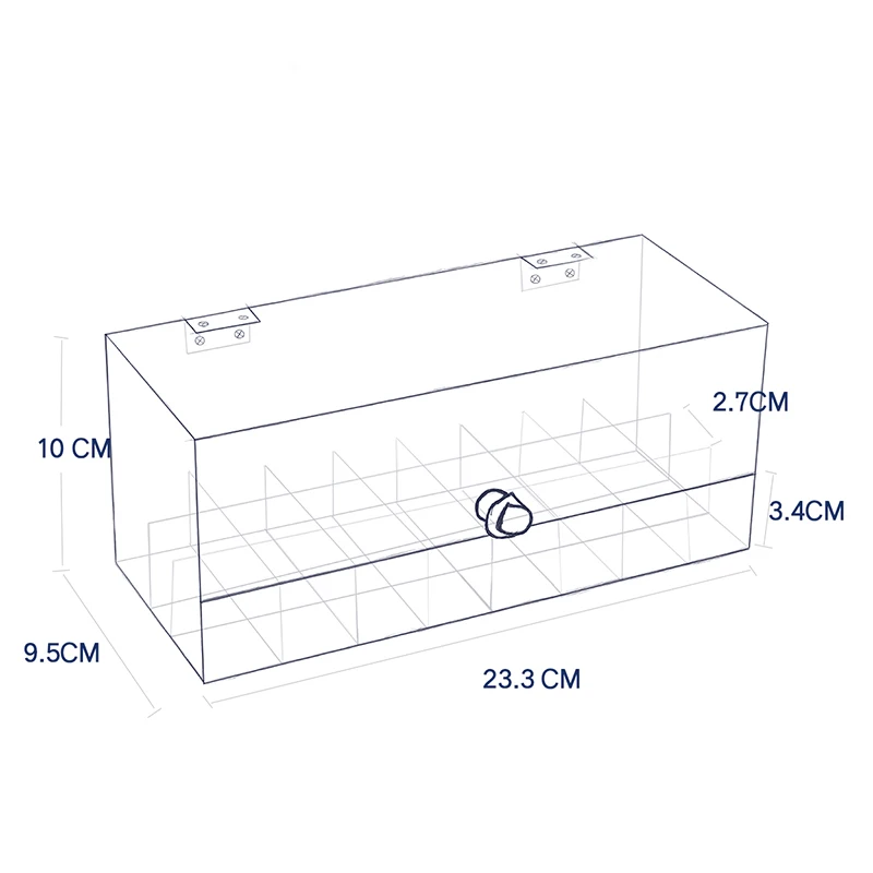 AF 12 Grids Transparent Acrylic Lipstick Holder Lip Gloss Storage Clear Lipgloss Organizer For Box | Дом и сад