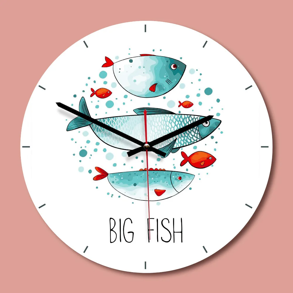 Настенные часы из акрила и дерева креативные кварцевые украшения для гостиной 12