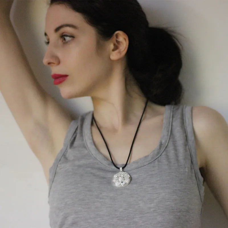 Женское ожерелье из серебра 999 пробы с бабочкой|Подвески| |