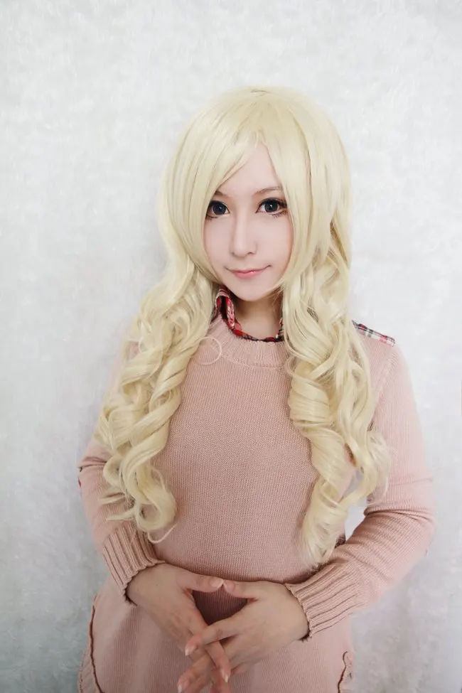 MCOSER самый популярный 80 см длинный Touhou проект Kirisame Marisa светло золотой косплей