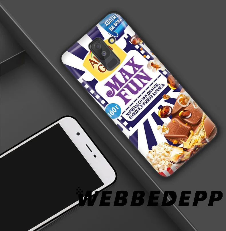 WEBBEDEPP Alpen Мягкий силиконовый чехол с изображением шоколада wonka Bar для Samsung Galaxy A9 A8 A7