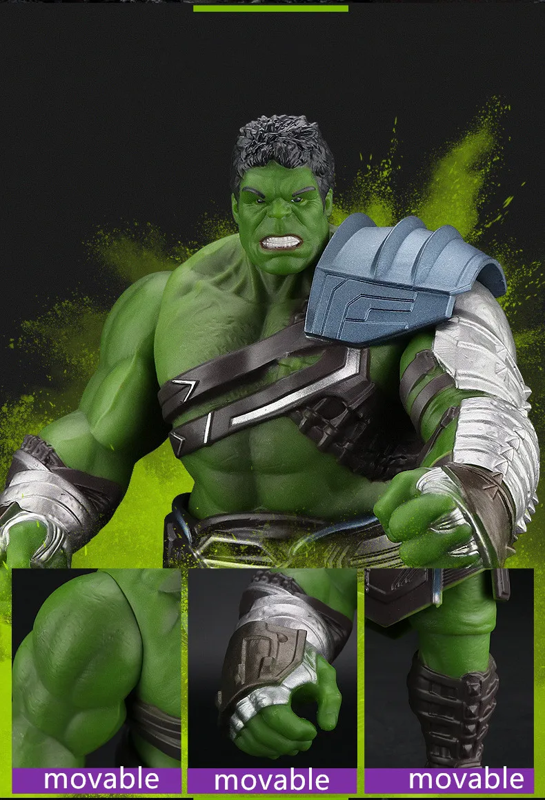 Мстители Невероятный Халк ПВХ игрушки фигурку Железный человек Бастер Тор Ragnarok