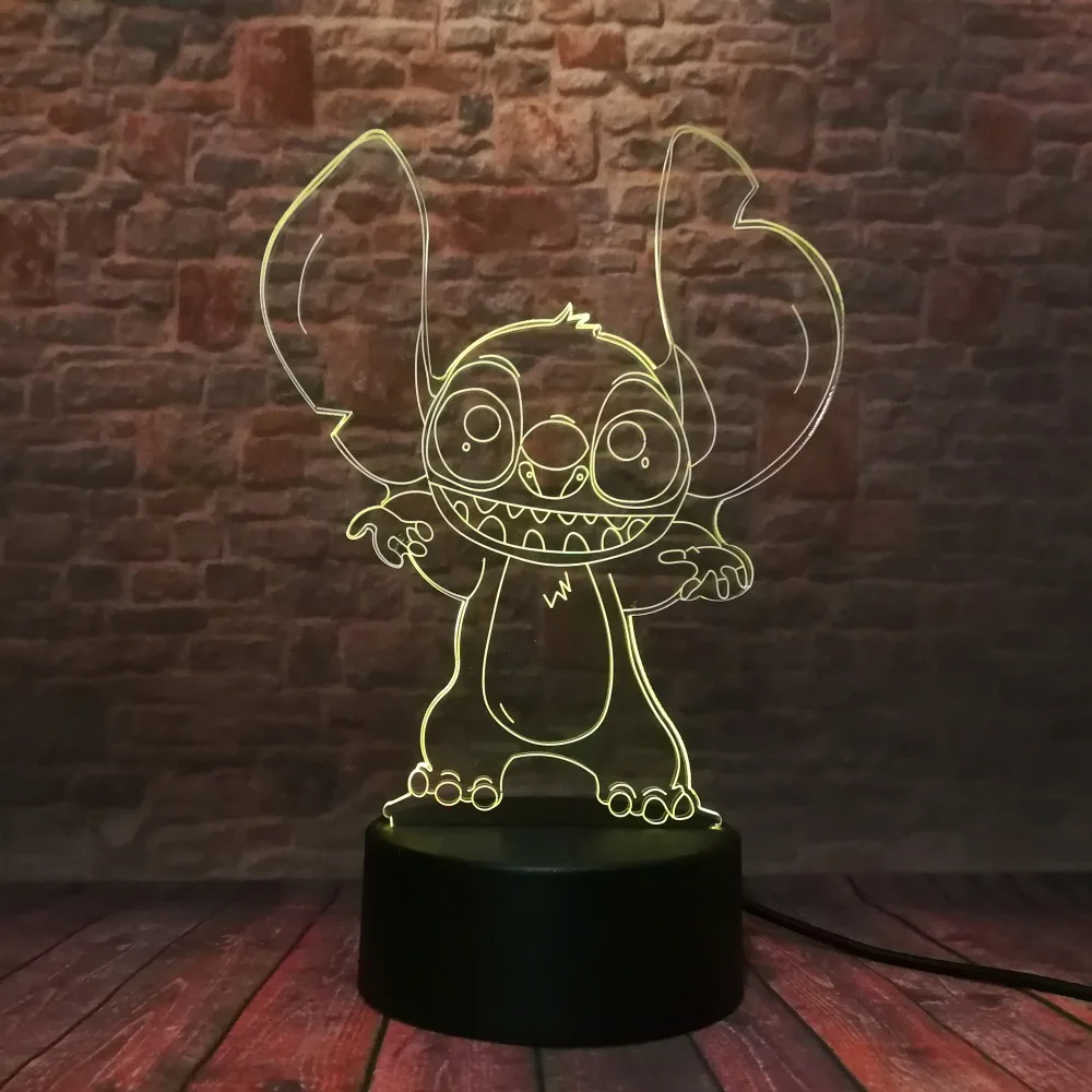 Новинка 3D рисунок в виде персонажей мультфильмов фигурка светодиодный ночник 7