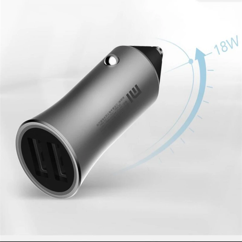 Автомобильное зарядное устройство Xiaomi универсальное быстрое с двумя USB портами 5