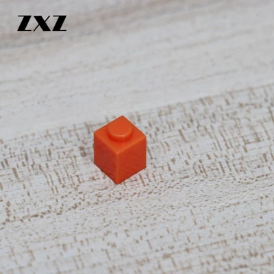 100 шт./партия ABS объемные строительные блоки 1x1 маленькие частицы развивающие сборочные игрушки для детей совместимый с лего кирпича 3005 - Цвет: Orange