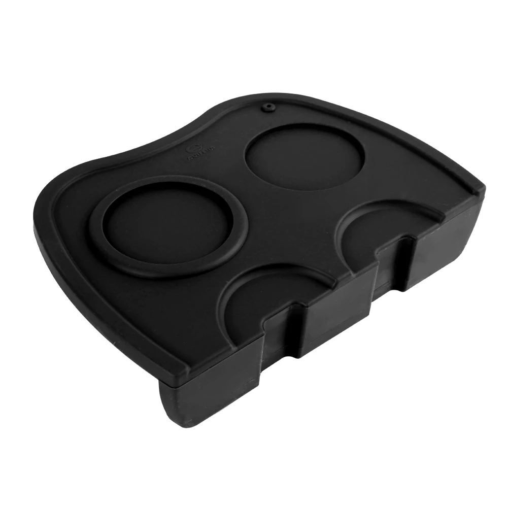 Black Large Маленький нескользящий толстый силиконовый кофейный порошок эспрессо трамбовочный угловой коврик трамбовочный коврик Кофеварка бариста кофейный коврик аксессуары - Цвет: Black Large