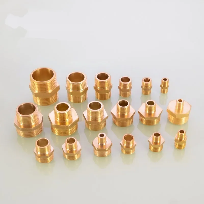 

Brass Pneumatic Fitting Plumbing 1/8" 1/4" 3/8" 1/2" 3/4" 1" BSP Threaded Male to Male Change Hex Nipple Pipe Connector Adapter