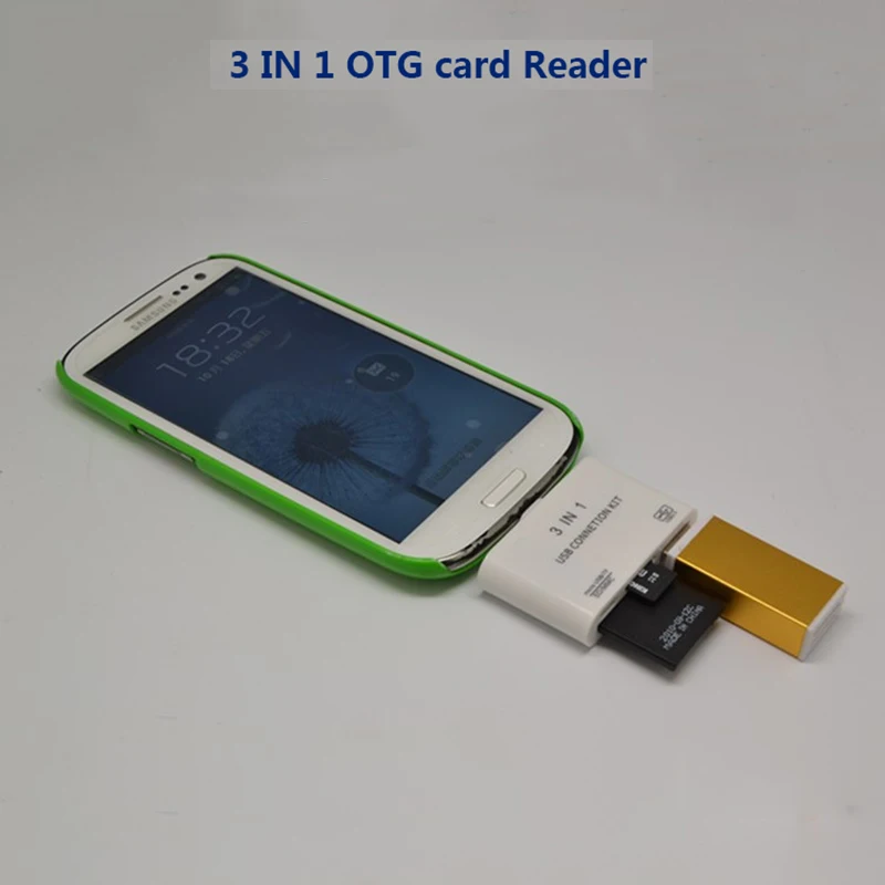 3 в 1 USB OTG кард-ридер флэш-накопитель высокоскоростной USB2.0 Универсальный кард-ридер OTG TF/SD/MMC кард-ридер телефонные удлинители