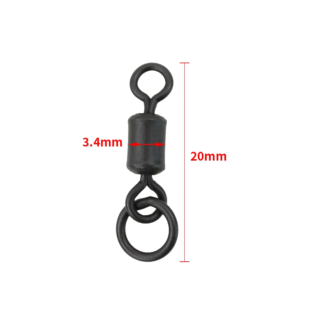 Carp Fishing Swivel for Chod Rig Link with Solid Ring Terminal Tackle Snap Swivels Accessories | Спорт и развлечения