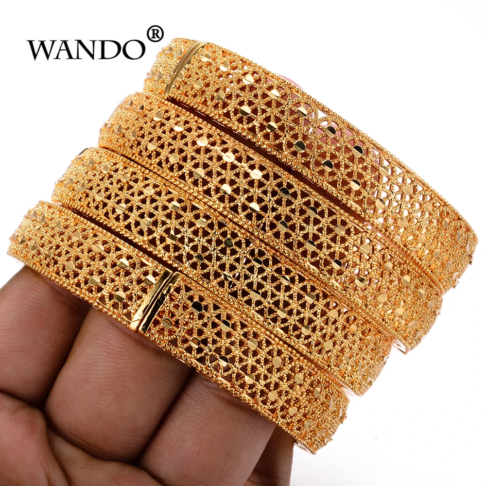 WANDO 4 шт./лот очаровательные браслеты для женщин роскошный бренд золотой цвет