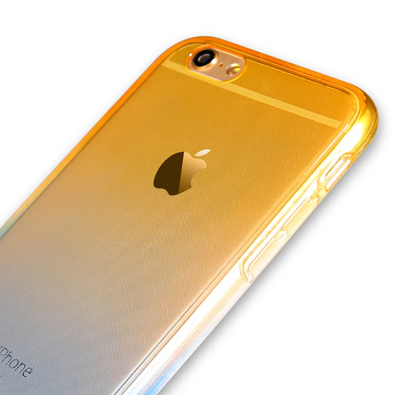 KEFO 360 Full Protective Case For Iphone X 10 8 Plus Gradient Color Silicone Cover 5S SE 6 6S 7 Coque |