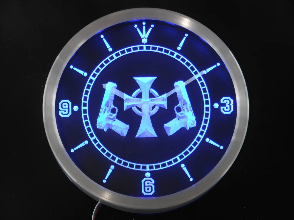 Неоновые световые знаки nc0232 Boondock Сэйнтс светодиодный настенные часы|wall clock|led wall