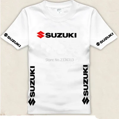 Летняя Однотонная футболка S car shop с короткими рукавами, футболка Suzuki, одежда s-xxxl Размер
