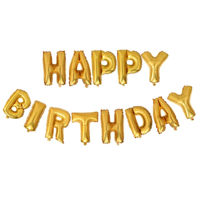 HappyBirthday H01 13 шт письма с поздравлениями с днем рождения воздушные шары набор вечерние принадлежности шары ко дню рождения набор детский душ с днем рождения шары буквы алфавита - Цвет: HappyBirthday H01