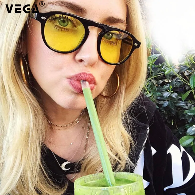 Очки VEGA в винтажном стиле для мужчин и женщин солнцезащитные аксессуары овальной