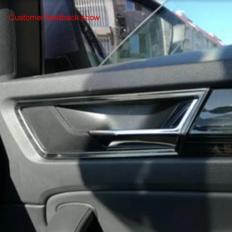 Tonlinker Обложка Наклейка s для SKODA KODIAQ 2017 18 Стайлинг автомобиля 4 шт. нержавеющая