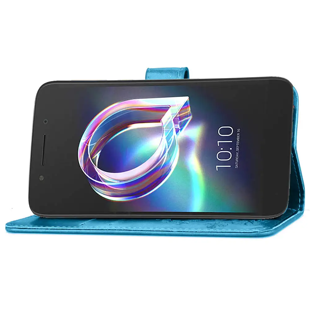 OUZifish для Alcatel idol 5 Case 2 дюймов Стенд Бумажник Кожаный флип телефон Капа Накладка