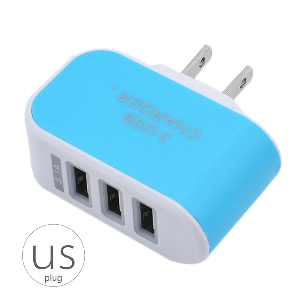 Новинка, 3 порта, тройной USB порт, настенное зарядное устройство для дома и путешествий, адаптер переменного тока, штепсельная вилка европейского стандарта, зарядное устройство для мобильного телефона