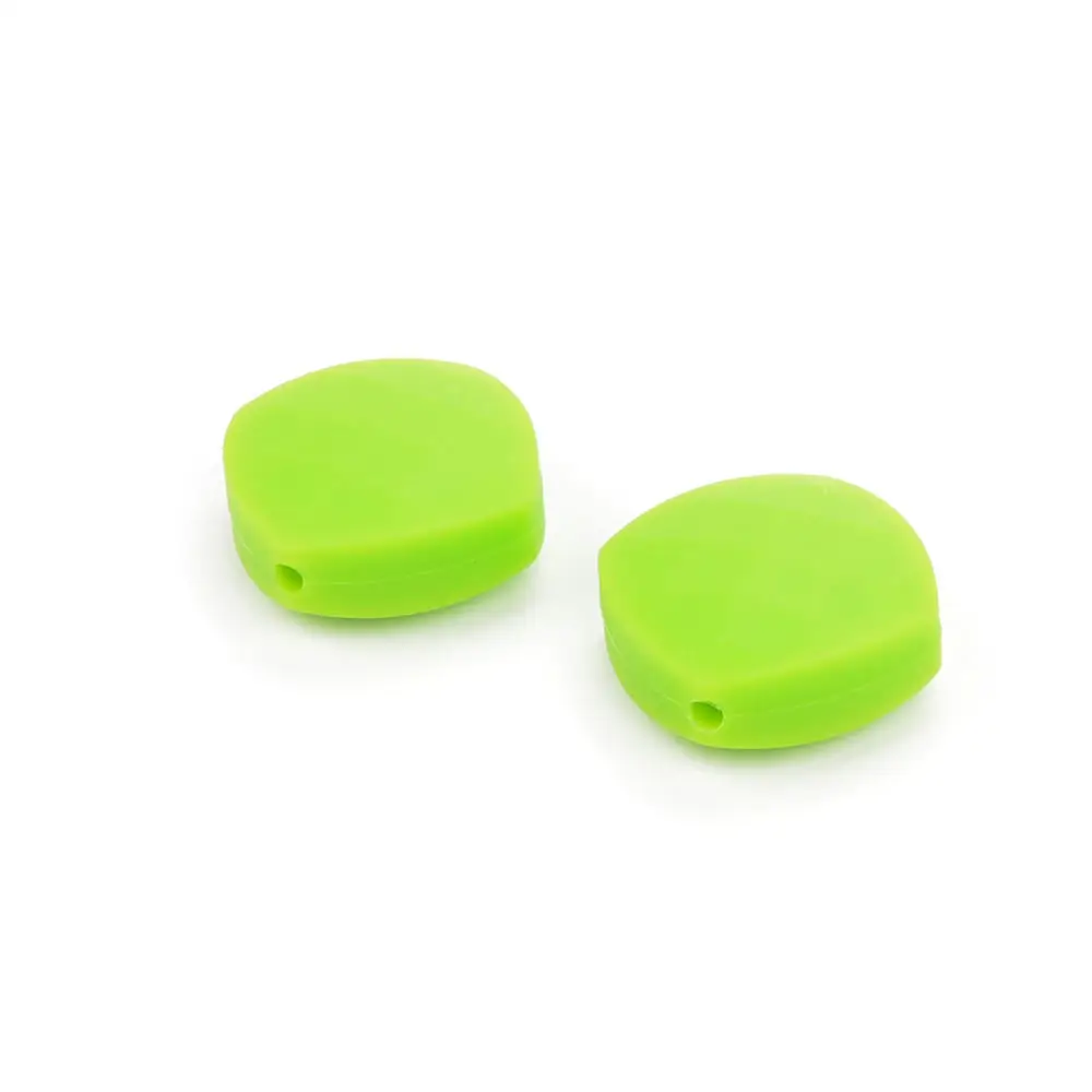 chartreuse LOFCA Силиконовые бусы для прорезывания зубов квадрат 10 шт. квадратный жевательный детский Прорезыватель Кулоны Оптом ювелирные изделия DIY ожерелье соска клип - Цвет: chartreuse