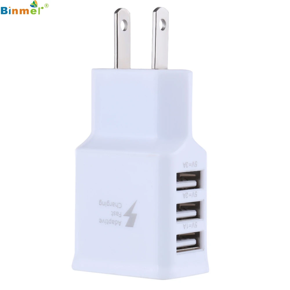 VOBERRY Travel 3 порта USB US Wall AC подходит для быстрой зарядки адаптера Samsung