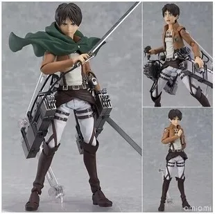 Аниме атака на Титанов 15 см Eren Mikasa Ackerman Levi/Rivaille Figma ПВХ фигурка модель игрушки