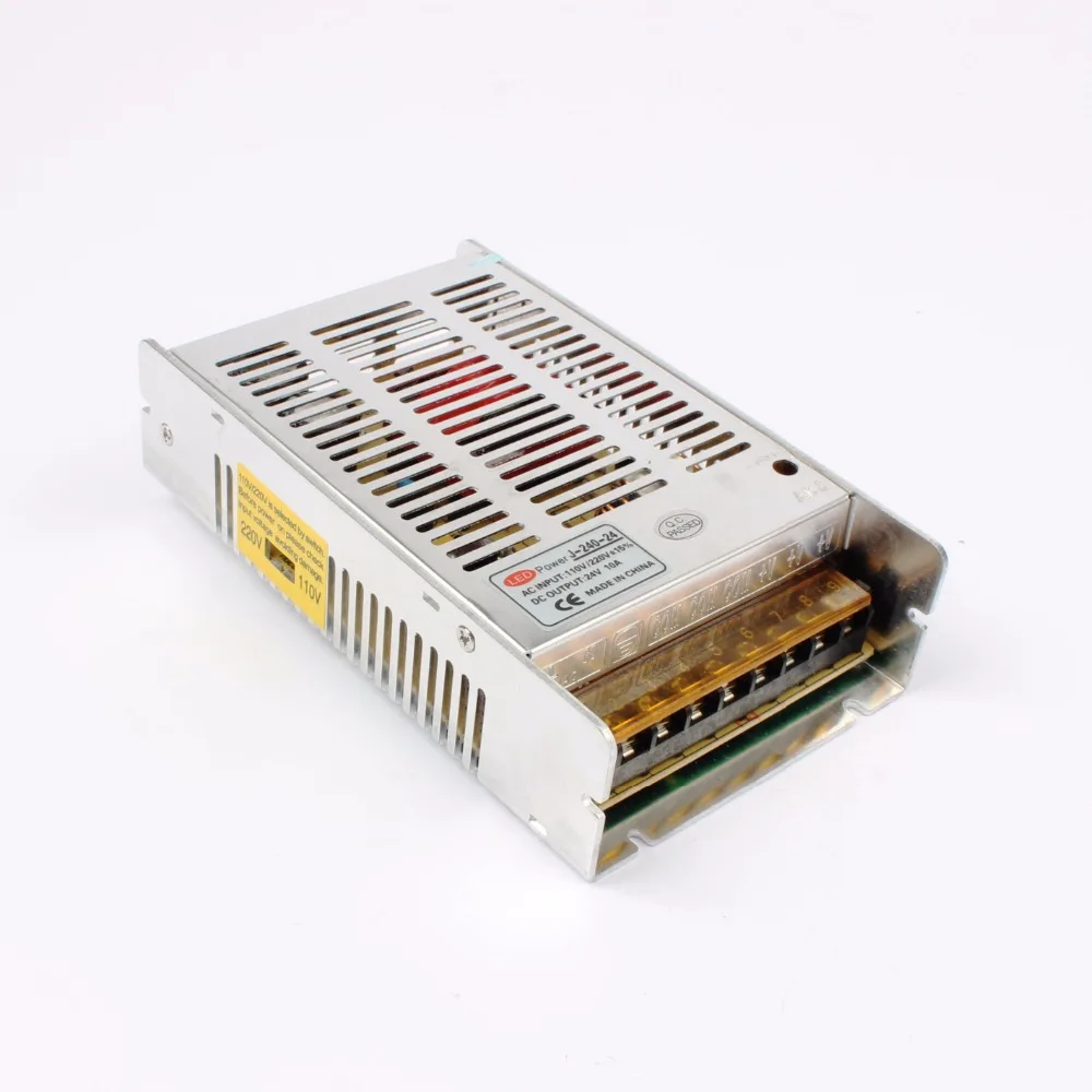 Высокое качество! Новая модель полосы 12V 20A 240W 24V 10A переключение Питание серебристый светодиодный AC 110-220V Вход DC/DC 24V J-240-24