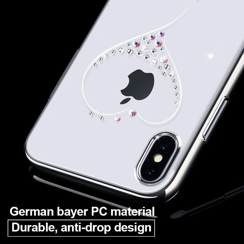 KINGXBAR Роскошный чехол для iphone Xs Max случае Блеск Кристалл PC гальваническим телефон
