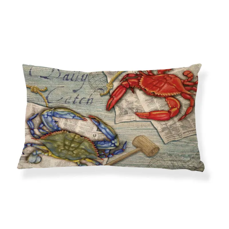 Винтаж потертый шик деревянный чехол для подушки океан морская черепаха