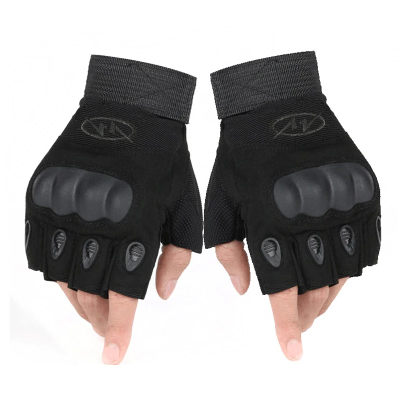 Новинка 2019 тактические перчатки мужские армейские на полпальца нескользящие для