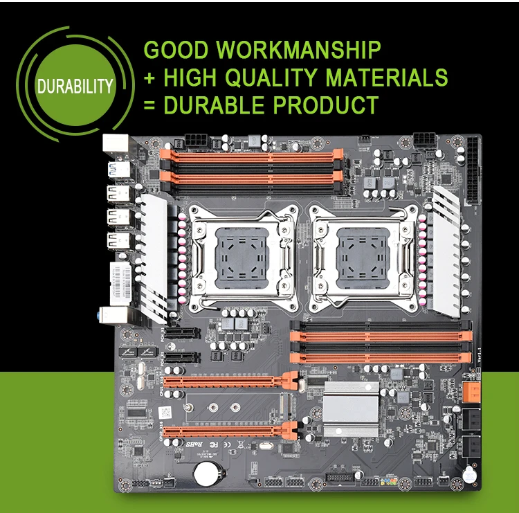 KLLISRE X79 двойной процессор Материнская плата LGA 2011 E-ATX основная плата USB3.0 SATA3 PCI-E 3,0 16X PCI-E NVME M.2 SSD Поддержка процессора Xeon