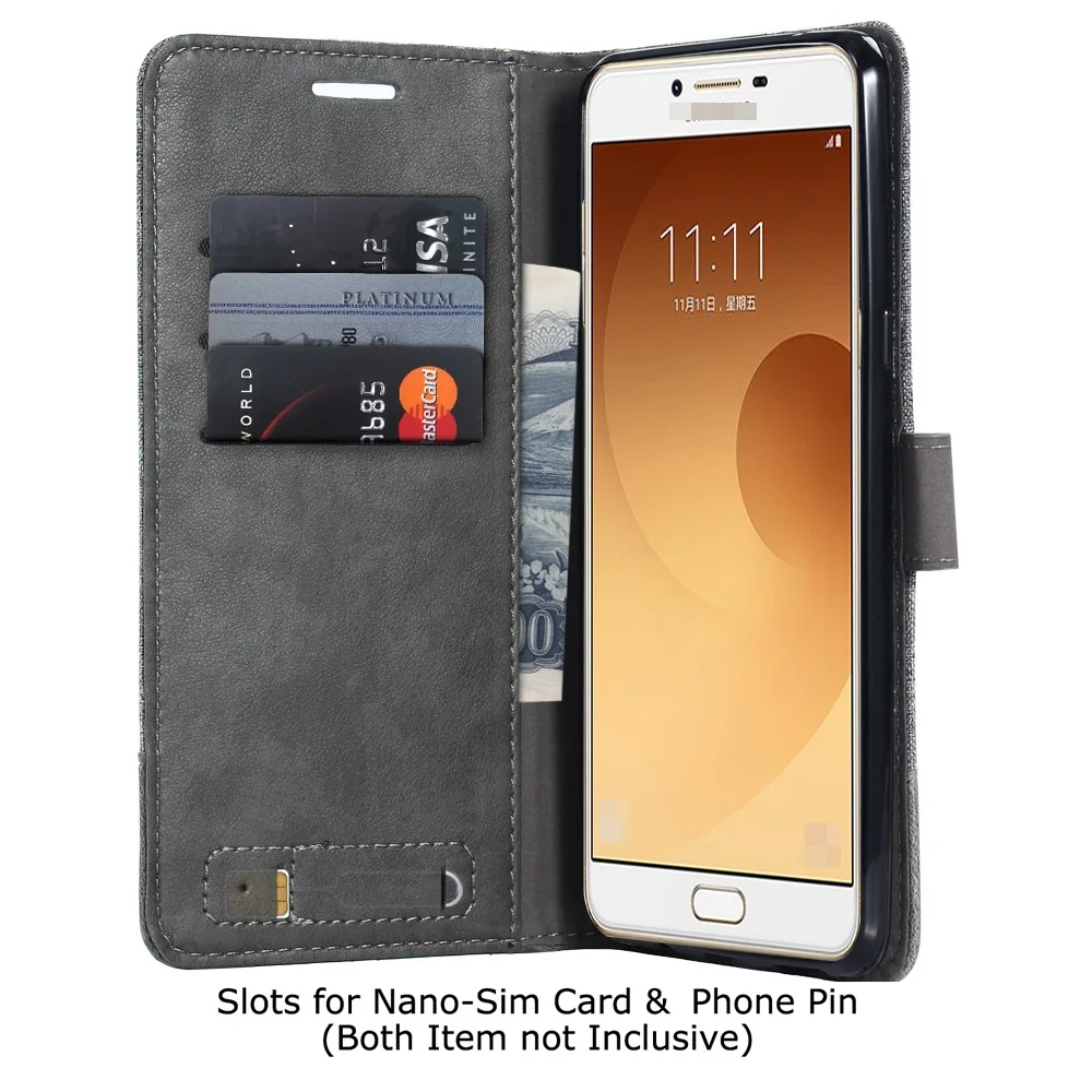 Чехол для Samsung Galaxy C5 Pro/C7 Pro/C9 Pro флип чехол из ткани и кожи мягкий телефона с