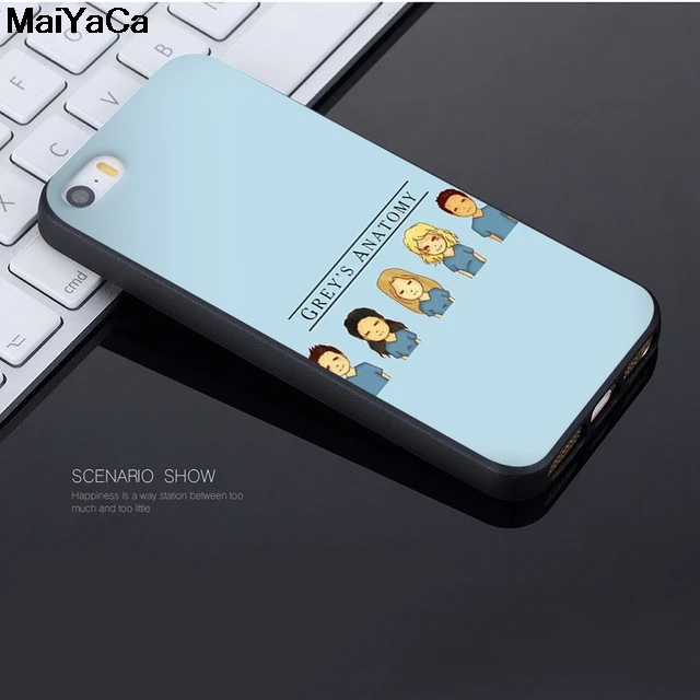 Прозрачный MaiYaCa с принтом «You are My серый человек Анатомия для iPhone 4S 5C 5S 6, 6 S, 7, 8plus X XR XS MAX Черная мягкая крышка чехол для телефона из силикона и резины - Цвет: Прозрачный