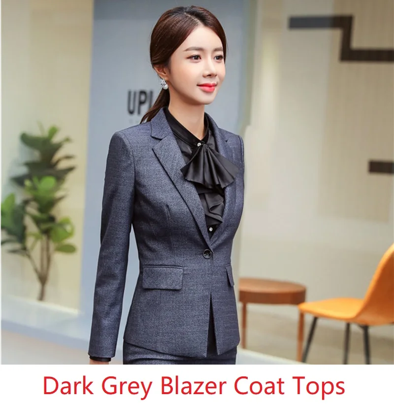 Dark Grey Модное коктейльное платье, стильные длинный рукав блейзеры и куртки, пальто для женщин, женские топы, верхняя одежда, деловая рабочая одежда, одежда - Цвет: Dark Grey