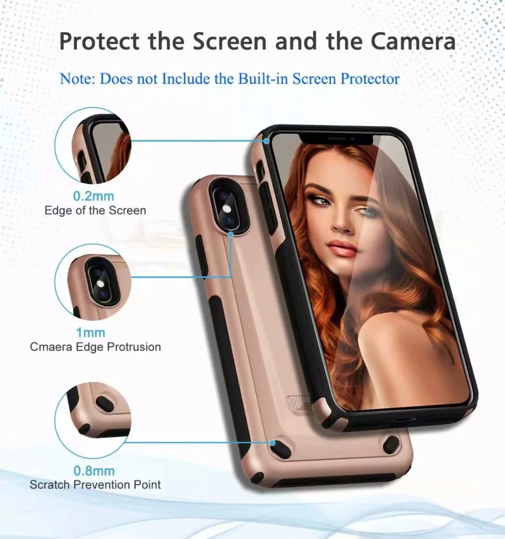 Чехол для iphone XS Max роскошный ударопрочный Прочный Гибридный армированный чехол
