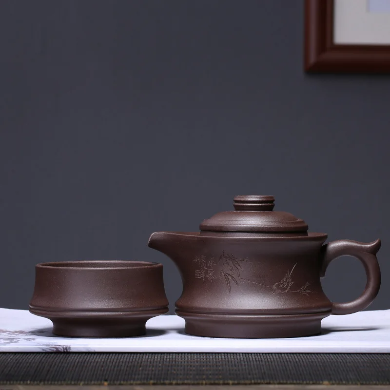 sand tea sets undressed ore reasonable bamboo purple clay pot is carved painting justice cup small cups | Дом и сад