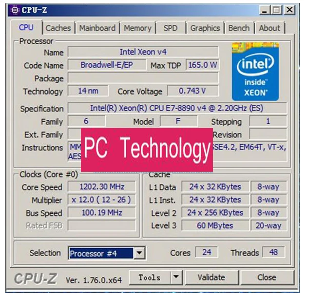 Оригинальный процессор Intel Xeon QS версии E7 8890v4 V4 8890V4 2 20 ГГц 60M 24 ядра 14 нм Φ 165 Вт