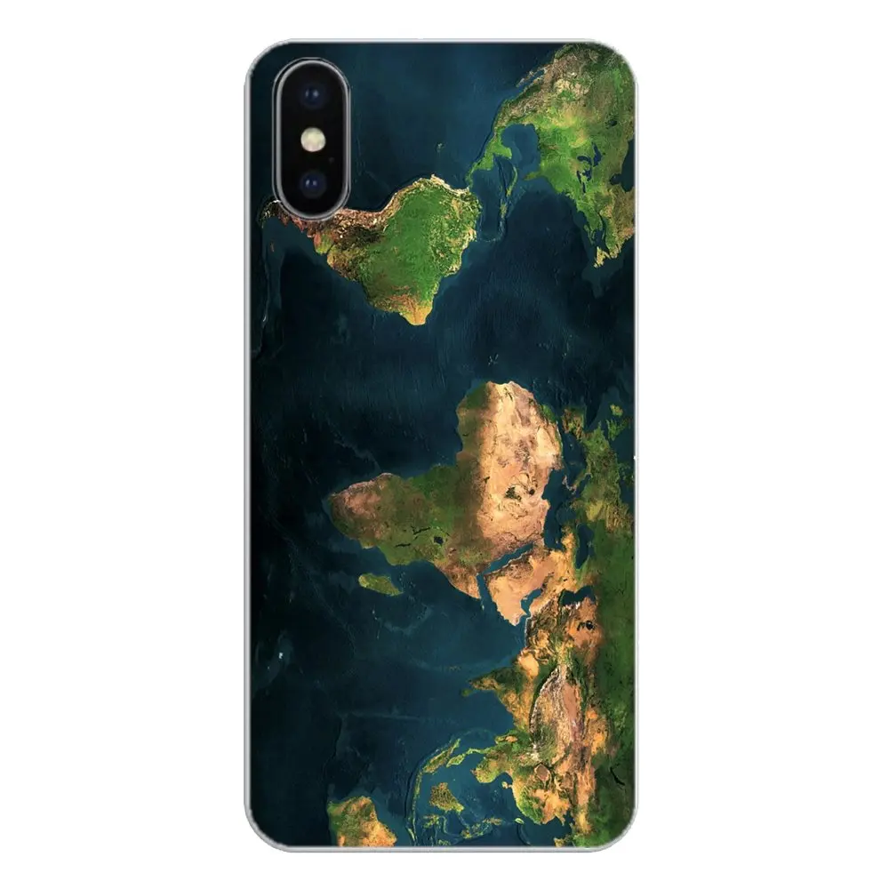 Transparent TPU Cases For Samsung Galaxy A5 A6 A7 A8 A9 J4 J5 J7 J8 2017 2018 Plus Prime Antique World Map Art Pattern Wallpaper |