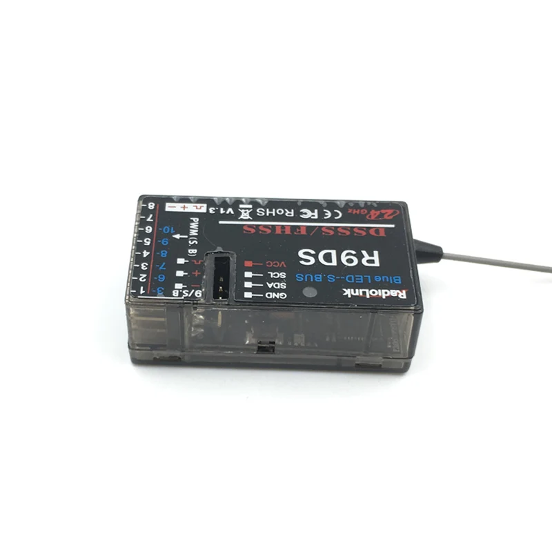 Приемник DSSS RadioLink R9DS 2 4 ГГц 9 каналов для передатчика AT9S AT10II RC вертолетный