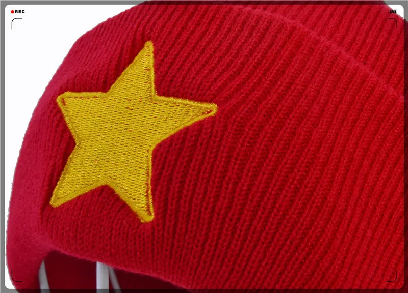 Новинка лидер продаж мужская и женская зимняя теплая шапка бини со звездой