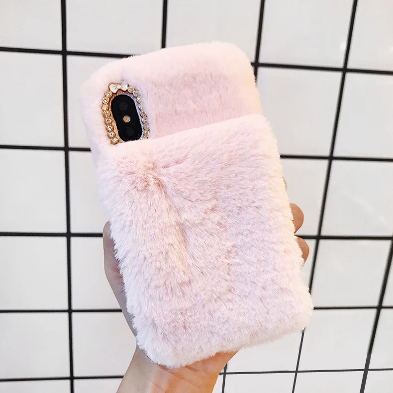 Теплые ручные чехлы для iphone XS Max XR X 8 7 Plus 6 6s 5 5S SE 55S Oneplus 5T 6T теплый чехол мягкий