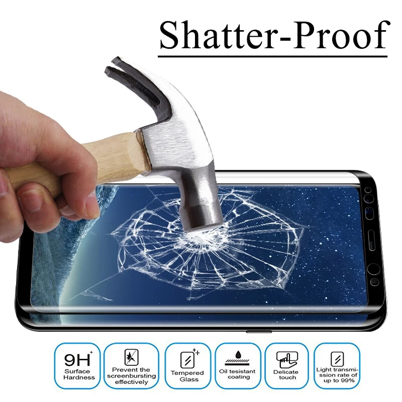 Полное покрытие s8 note 8 Защита экрана для samsung s note8 защитная пленка из закаленного