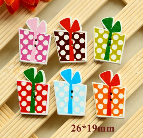 30 шт./лот необычные подарочные запаковки конструкция с деревянными пуговицами