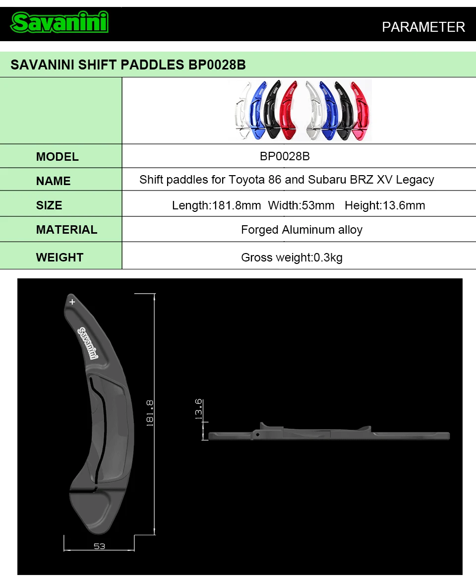 Savanini алюминиевый руль DSG Shift Paddle Shifter расширение для Toyota 86 и Subaru BRZ и Outback Авто Стайлинг