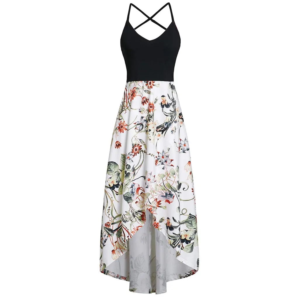 Vestidos Verano, женское летнее сексуальное длинное платье на бретельках с открытыми плечами и открытой спиной, пляжный сарафан, женские летние платья