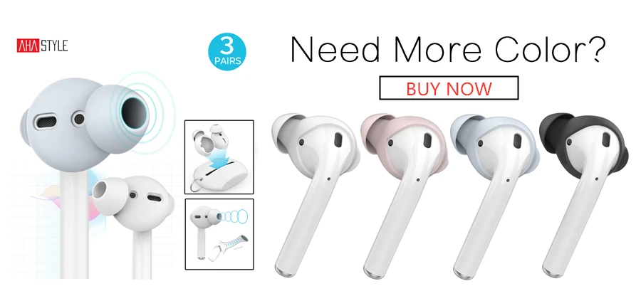 3 пары для Airpods, чехол для ушей, силиконовые наушники, наушники, крючок для ушей+ чехол для хранения, чехол для Airpods, 2 аксессуара для наушников