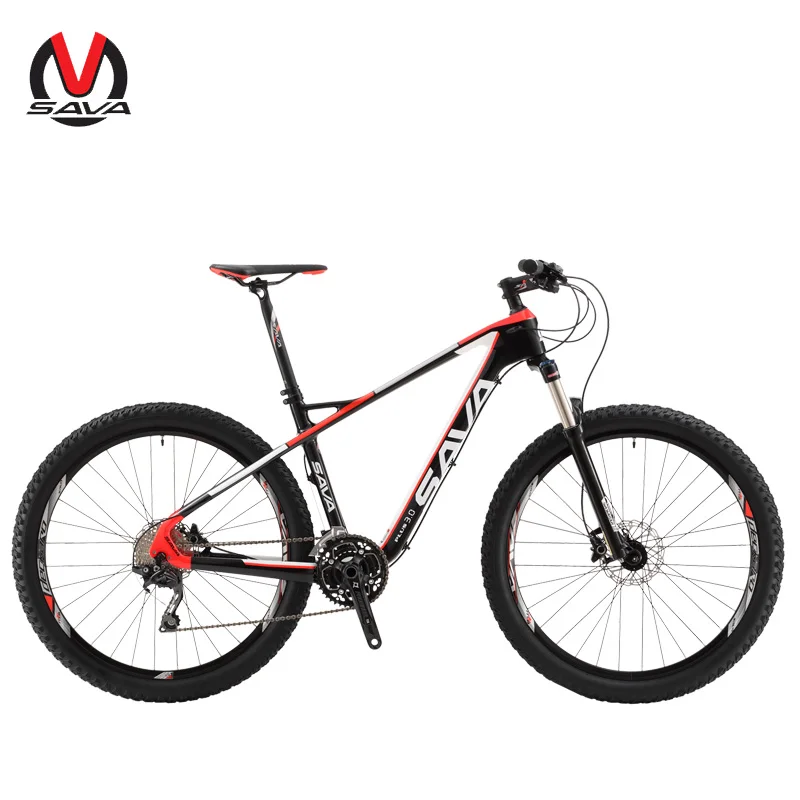 Black Red SAVA Plus3.0 горный велосипед 29/27.5 углеродное волокно mtb 29 велосипед с Shimano deore MTB велосипед 27,5 29 bicicletas - Цвет: Black Red