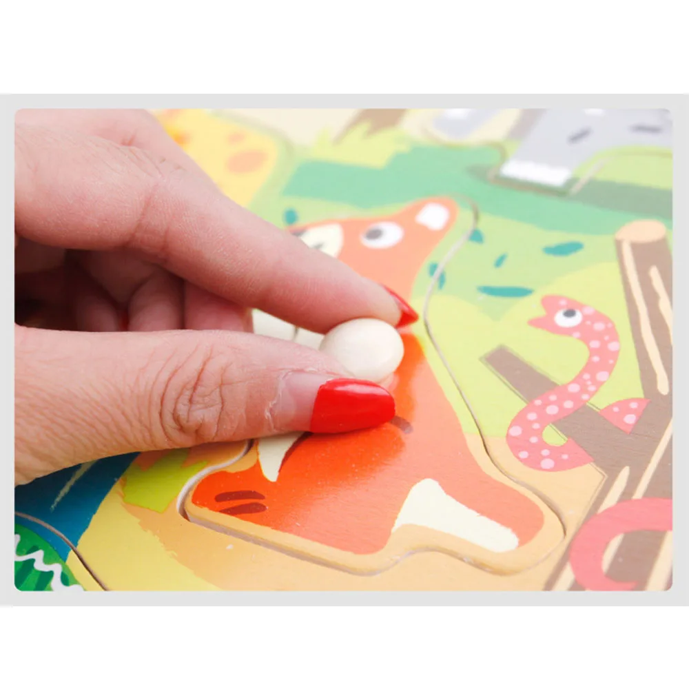 Деревянные Головоломки Познавательная Доска Рука Схватив (Выход) 1 2 3 Лет